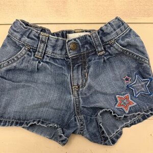 Old Navy Denim Star-Embroidered Kids Shorts Size 4